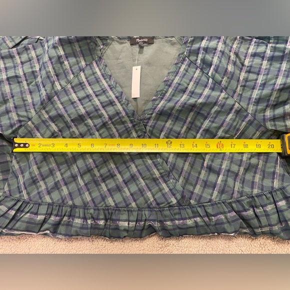 K1 Marianna Puff-Sleeve Mini Dress in Plaid - Picture 10 of 10